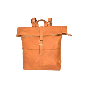 Backpack - Leather Roller Top