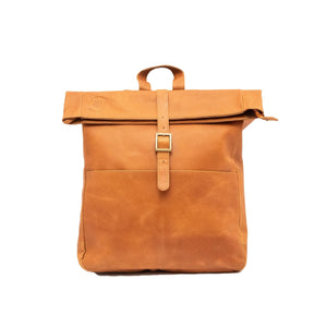 Backpack - Leather Roller Top